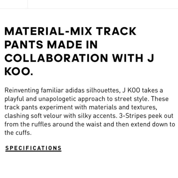 adidas Green Ruffle Track Pants - Picture 3 of 13